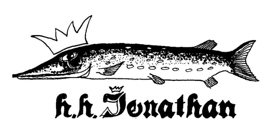 Illustrasjon av H.H. Jonathan — gjedde med krone